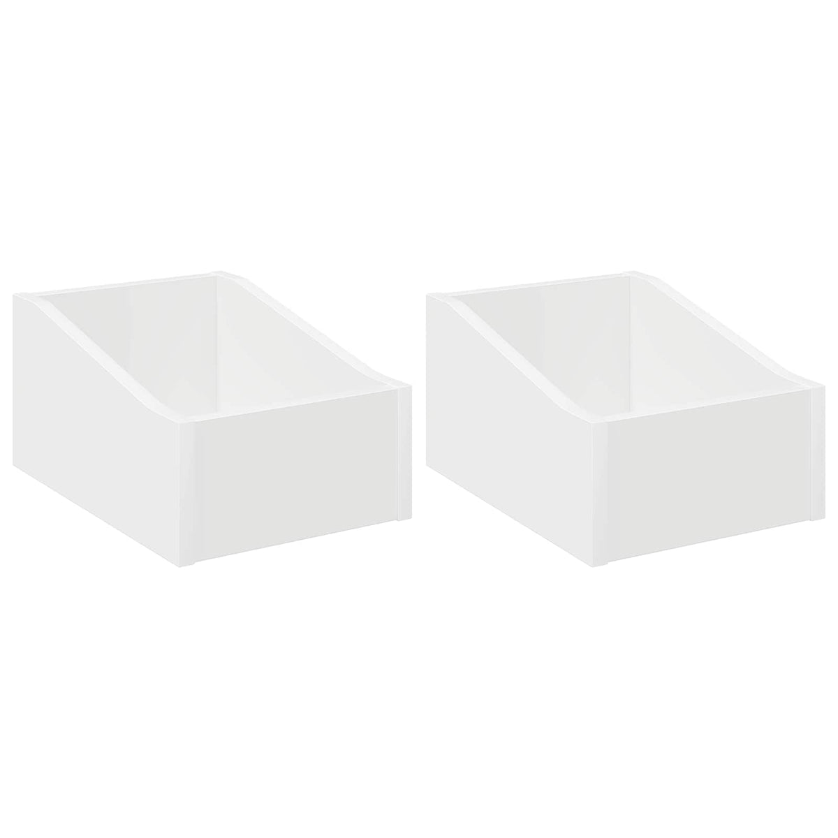 Vidaxl lp recorddoos 2 st wit 23 x 33 x 16 cm bewerkt hout