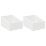 Vidaxl lp recorddoos 2 st wit 23 x 33 x 16 cm bewerkt hout