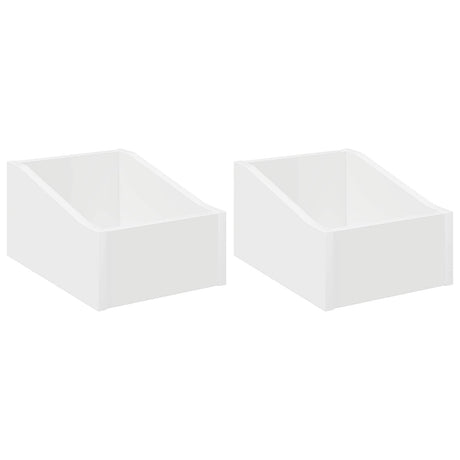 Vidaxl lp recorddoos 2 st wit 23 x 33 x 16 cm bewerkt hout