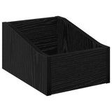 Vidaxl lp recorddoos zwart eiken 23 x 33 x 16 cm bewerkt hout