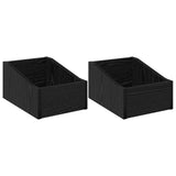 Vidaxl lp recorddoos 2 st zwart eiken 23 x 33 x 16 cm bewerkt hout