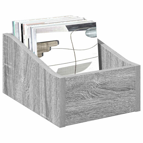 Vidaxl lp recorddoos grijs sonoma 23 x 33 x 16 cm bewerkt hout