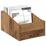 Vidaxl lp recorddoos 2 st oud hout 23 x 33 x 16 cm bewerkt hout