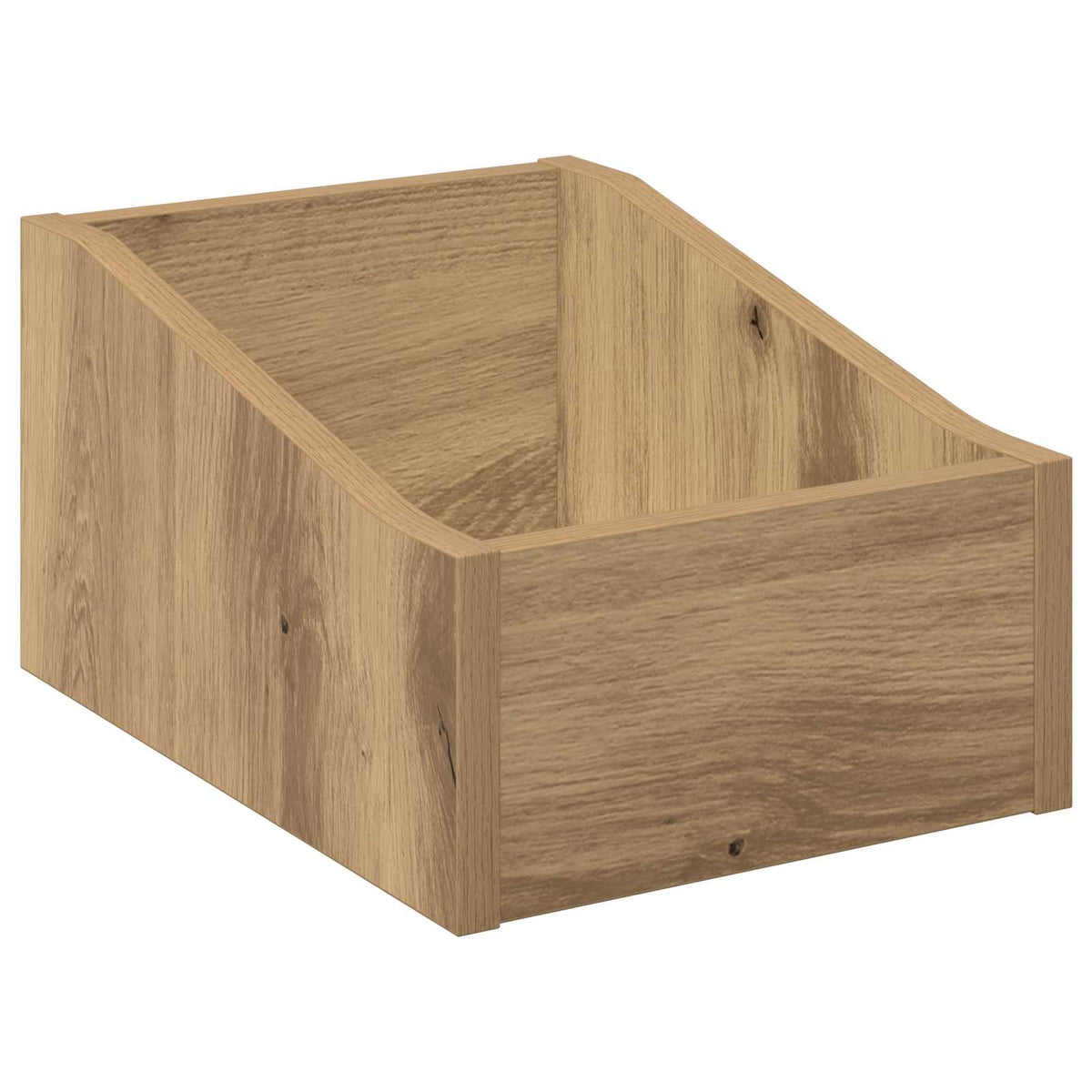 Vidaxl lp recorddoos artisanaal eiken 23 x 33 x 16 cm bewerkt hout