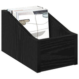 Vidaxl lp recorddoos 2 st zwart eiken 18 x 32 x 18 cm bewerkt hout