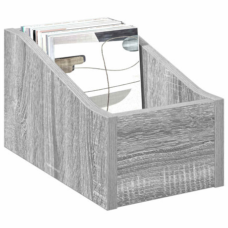 Vidaxl lp recorddoos 2 st grijs sonoma 18 x 32 x 18 cm bewerkt hout