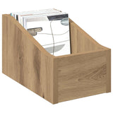 Vidaxl lp recorddoos 2 st artisanaal eiken 18 x 32 x 18 cm