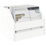 Vidaxl vinyl album doos 2 st wit 38 x 30 x 29 cm bewerkt hout
