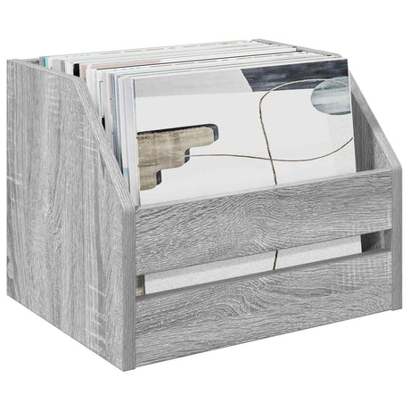 Vidaxl vinyl album doos 2 st grijs sonoma 38 x 30 x 29 cm bewerkt hout