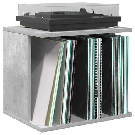 Vidaxl vinyl platenspeler opslag betongrijs 42 x 33 x 36 cm