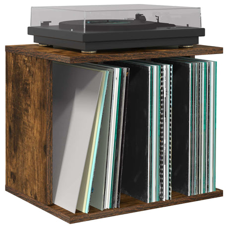 Vidaxl vinyl platenspeler opslag gerookt eiken 42 x 33 x 36 cm