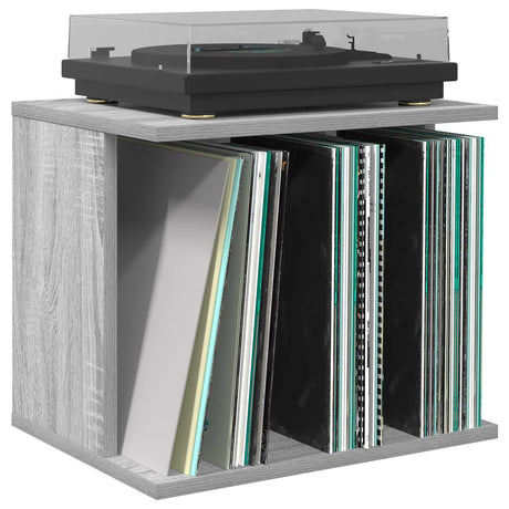 Vidaxl vinyl platenspeler opslag grijs sonoma 42 x 33 x 36 cm