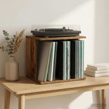 Vidaxl vinyl platenspeler opslag oud hout 42 x 33 x 36 cm bewerkt hout