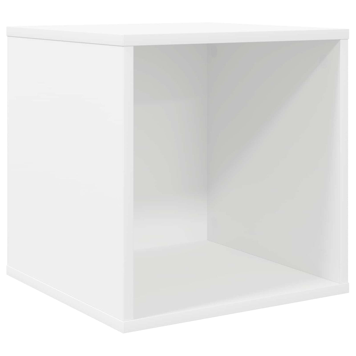 Vidaxl vinyl album doos wit 37 x 36,5 x 38 cm bewerkt hout