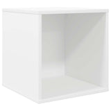 Vidaxl vinyl album doos wit 37 x 36,5 x 38 cm bewerkt hout