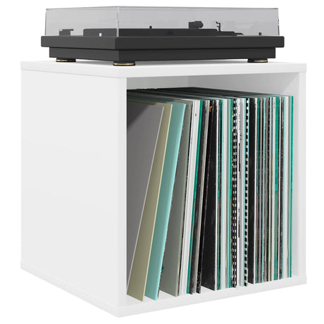 Vidaxl vinyl album doos wit 37 x 36,5 x 38 cm bewerkt hout