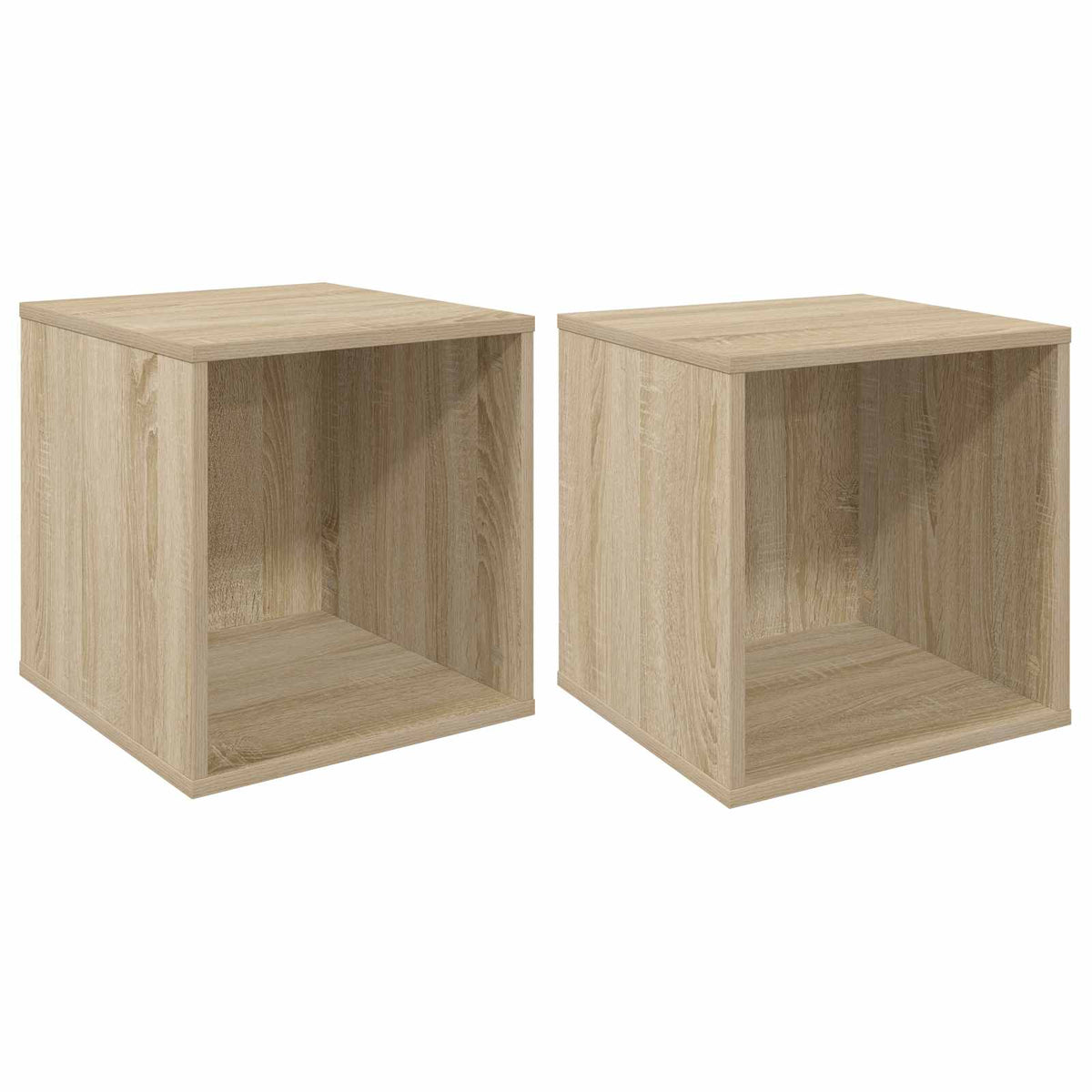 Vidaxl vinyl album doos 2 st sonoma eiken 37 x 36,5 x 38 cm