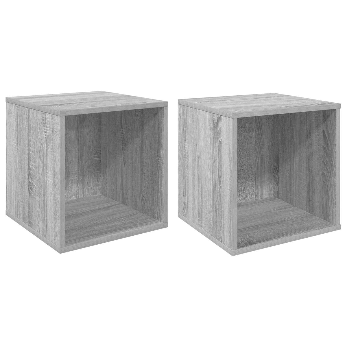 Vidaxl vinyl album doos 2 st grijs sonoma 37 x 36,5 x 38 cm