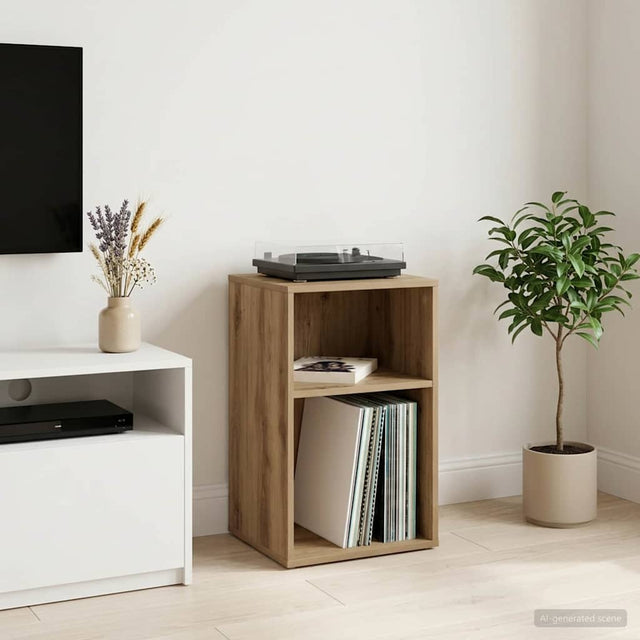 Vidaxl platenkast artisanaal eiken 38 x 33 x 61 cm bewerkt hout