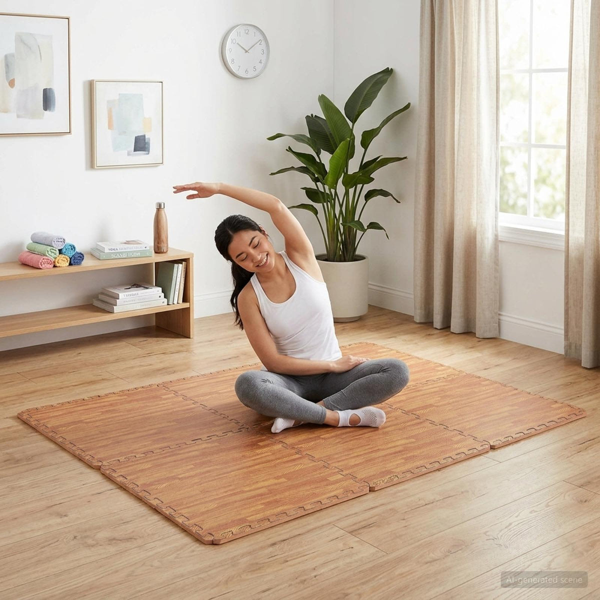 Vidaxl vloermatten 40 st hout 14,4 m² eva schuim