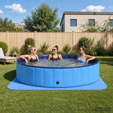 Vidaxl zwembad grondmat 49 st ø 408 cm rond eva schuim blauw
