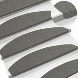 Vidaxl zelfklevende trapmatten 15 st 80 x 24,5 x 3,5 cm grijs