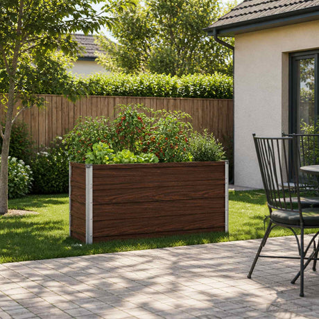 Vidaxl verhoogd tuinbed zwart 100 x 40 x 55 cm koudgewalst staal