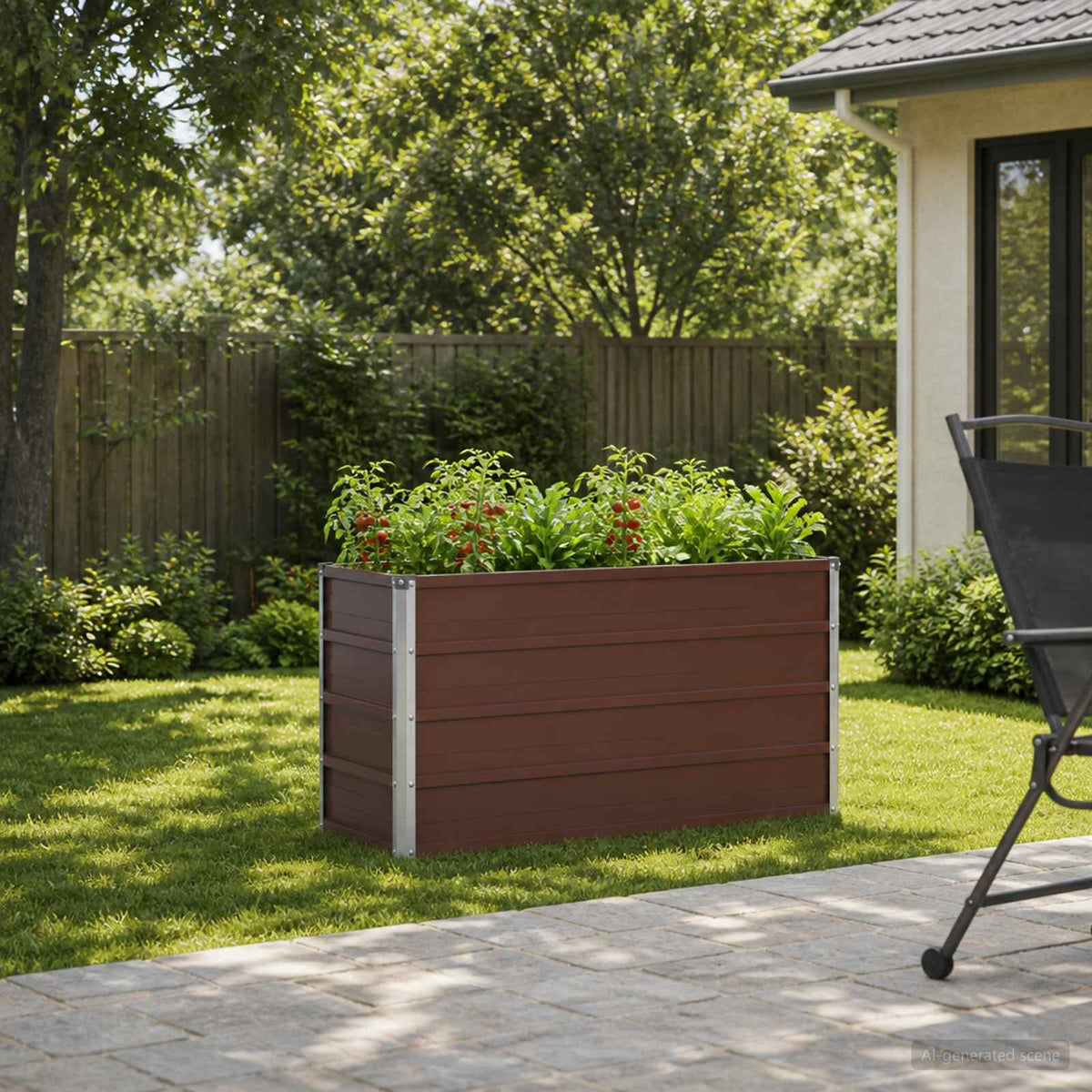 Vidaxl verhoogd tuinbed bruin 100 x 40 x 55 cm koudgewalst staal