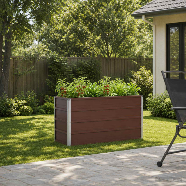Vidaxl verhoogd tuinbed bruin 100 x 40 x 55 cm koudgewalst staal