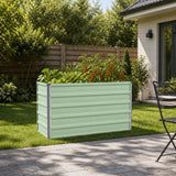 Vidaxl verhoogd tuinbed pastelgroen 100 x 40 x 55 cm koudgewalst staal