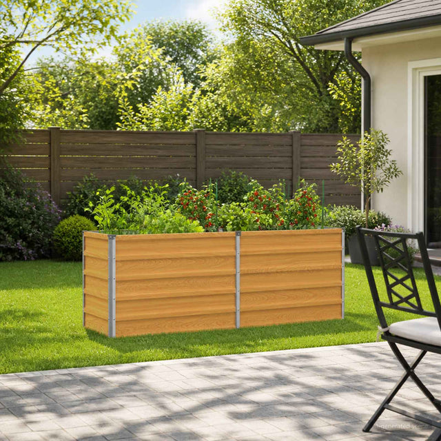 Vidaxl verhoogd tuinbed naturel 160 x 40 x 55 cm koudgewalst staal