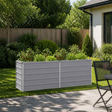 Vidaxl verhoogd tuinbed grijs 160 x 40 x 55 cm koudgewalst staal
