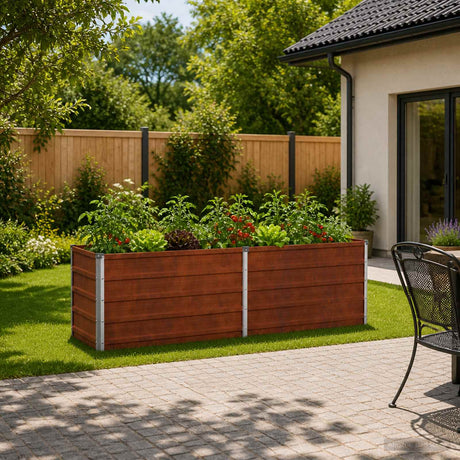 Vidaxl verhoogd tuinbed weervast staal 163 x 40 x 55 cm staal