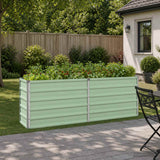 Vidaxl verhoogd tuinbed pastelgroen 160 x 40 x 55 cm koudgewalst staal