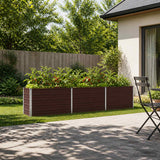 Vidaxl verhoogd tuinbed bruin 240 x 40 x 55 cm koudgewalst staal