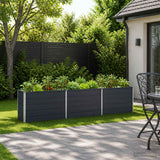 Vidaxl verhoogd tuinbed antracietkleurig 240 x 40 x 55 cm