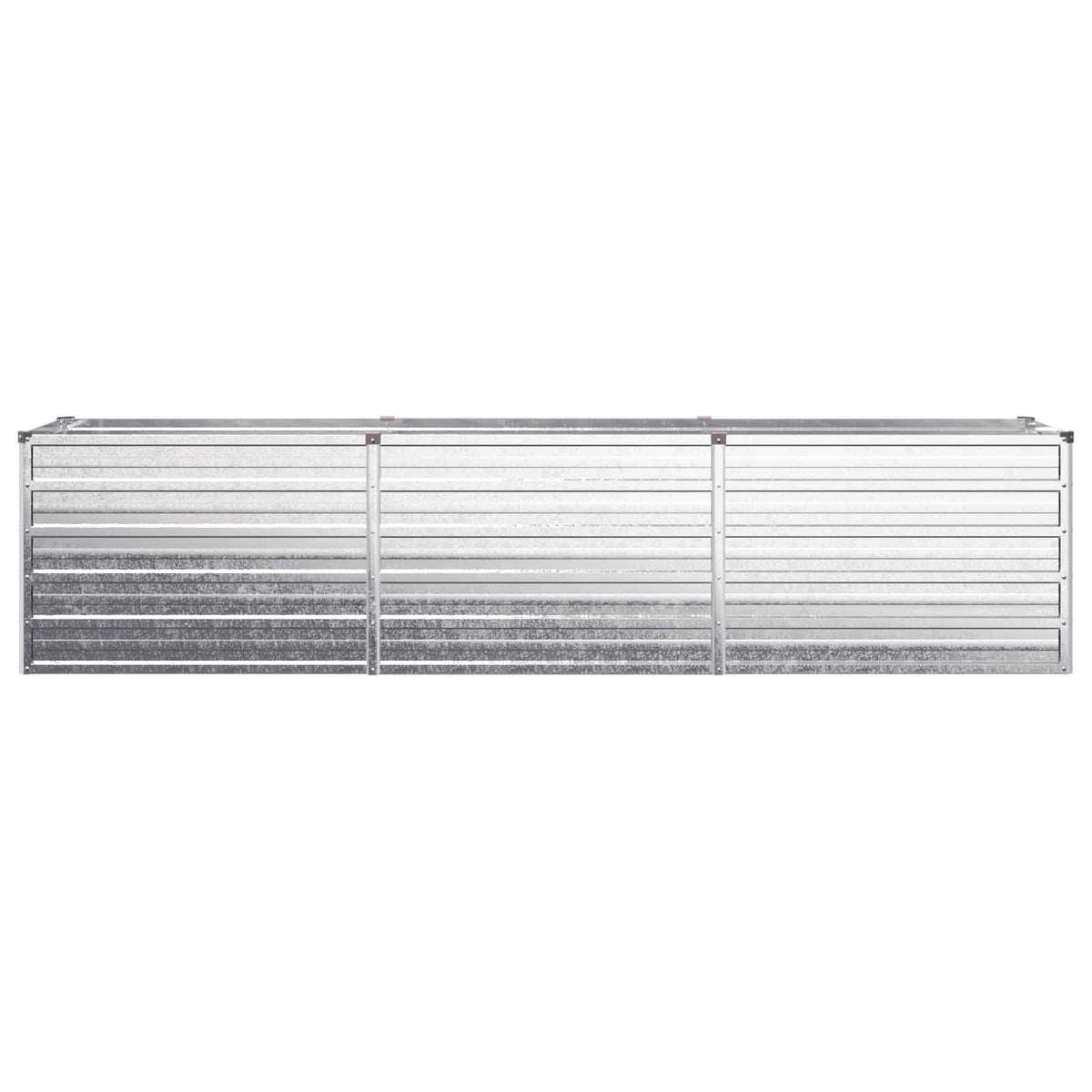 Vidaxl verhoogd tuinbed zilverkleurig 240 x 40 x 55 cm gegalvaniseerd