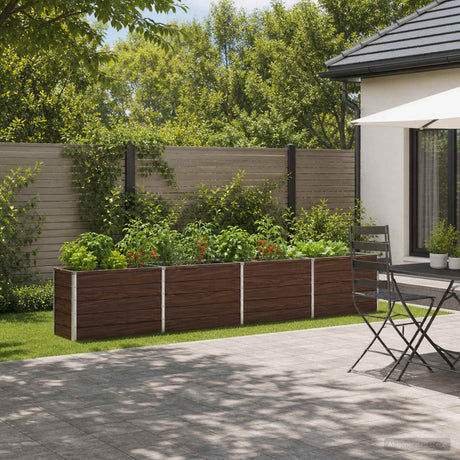 Vidaxl verhoogd tuinbed zwart 320 x 40 x 55 cm koudgewalst staal