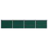 Vidaxl verhoogd tuinbed groen 320 x 40 x 55 cm koudgewalst stalen