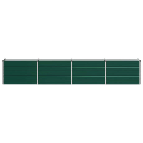 Vidaxl verhoogd tuinbed groen 320 x 40 x 55 cm koudgewalst stalen