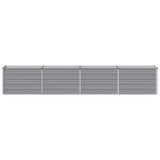 Vidaxl verhoogd tuinbed grijs 320 x 40 x 55 cm koudgewalst staal