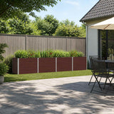 Vidaxl verhoogd tuinbed bruin 320 x 40 x 55 cm koudgewalst staal