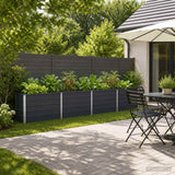 Vidaxl verhoogd tuinbed antracietkleurig 320 x 40 x 55 cm