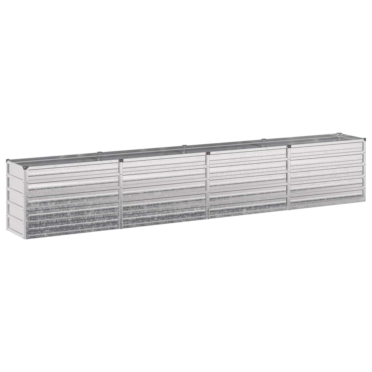 Vidaxl verhoogd tuinbed zilverkleurig 320 x 40 x 55 cm gegalvaniseerd