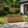 Vidaxl verhoogd tuinbed houtbruin 100 x 40 x 24 cm koudgewalst staal