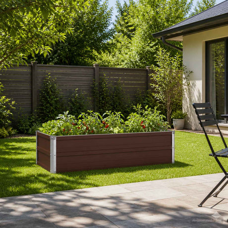 Vidaxl verhoogd tuinbed bruin 100 x 40 x 24 cm staal