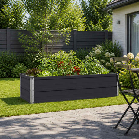 Vidaxl verhoogd tuinbed antracietkleurig 100 x 40 x 24 cm