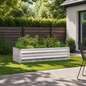 Vidaxl verhoogd tuinbed zilverkleurig 100 x 40 x 24 cm gegalvaniseerd