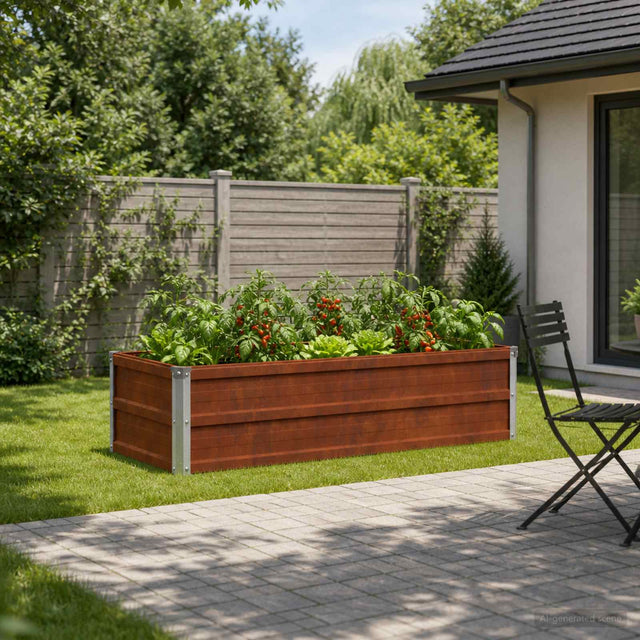 Vidaxl verhoogd tuinbed roestig 100 x 40 x 24 cm corton