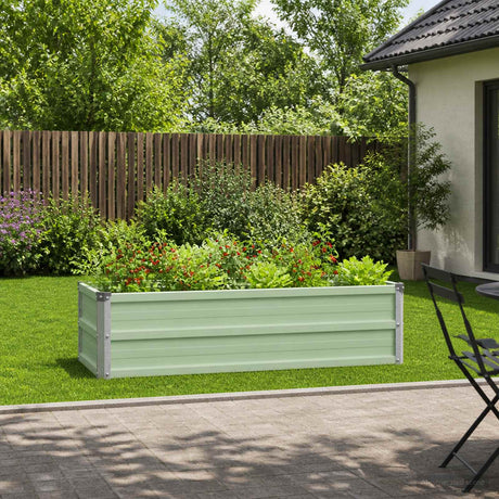 Vidaxl verhoogd tuinbed pastelgroen 100 x 40 x 24 cm staal
